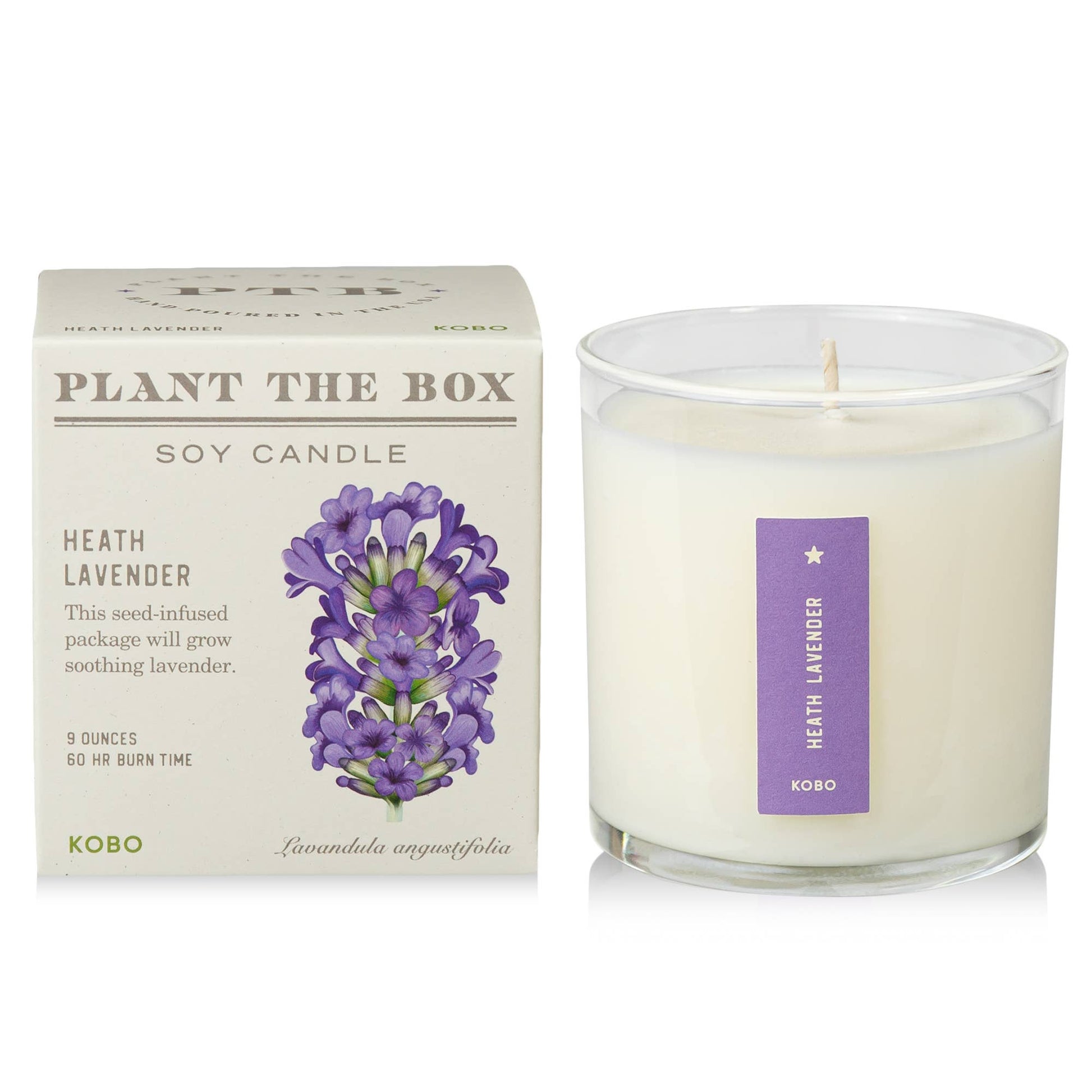 Heath Lavender - Plant the Box Candle - 9oz. - Dear John