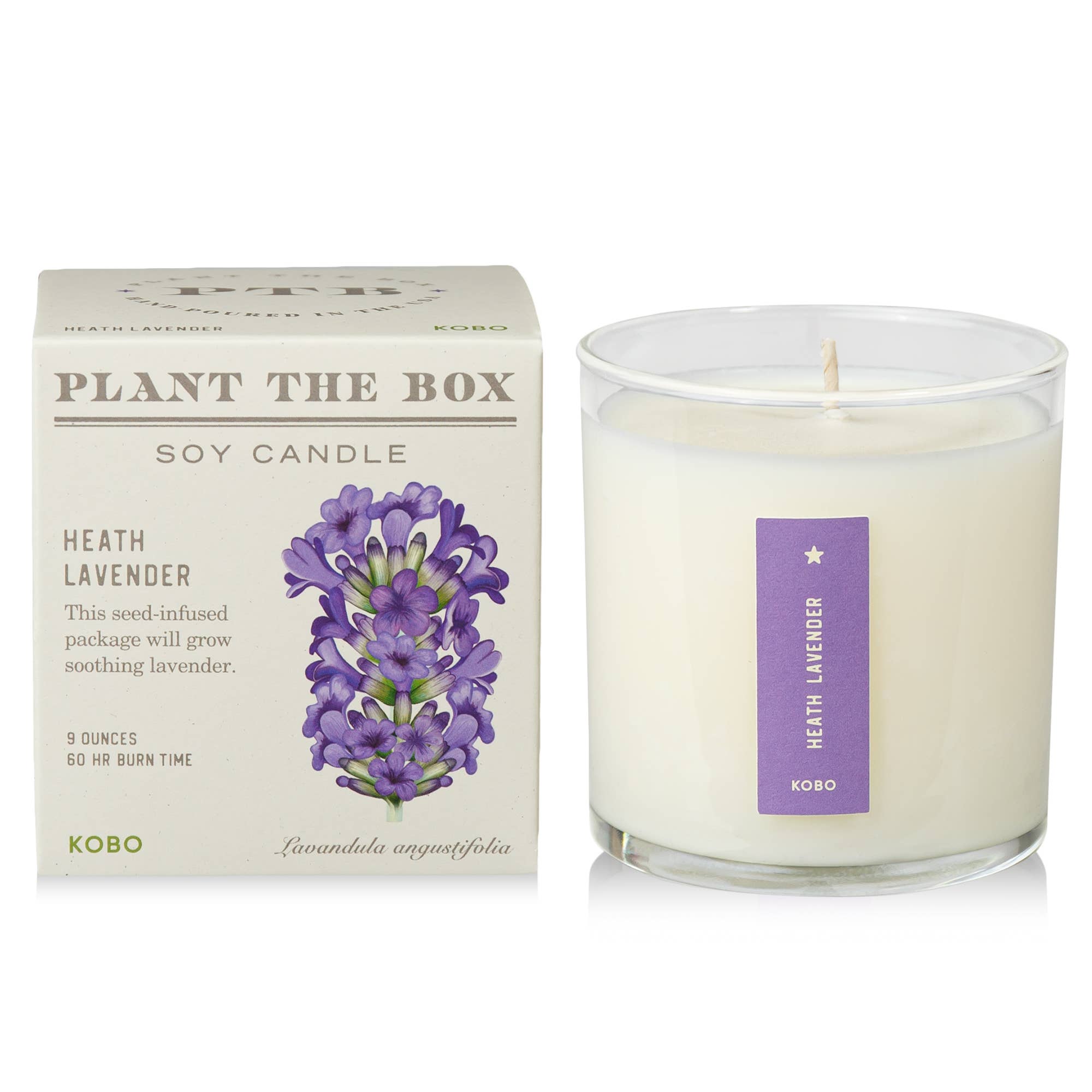 Heath Lavender - Plant the Box Candle - 9oz. - Dear John