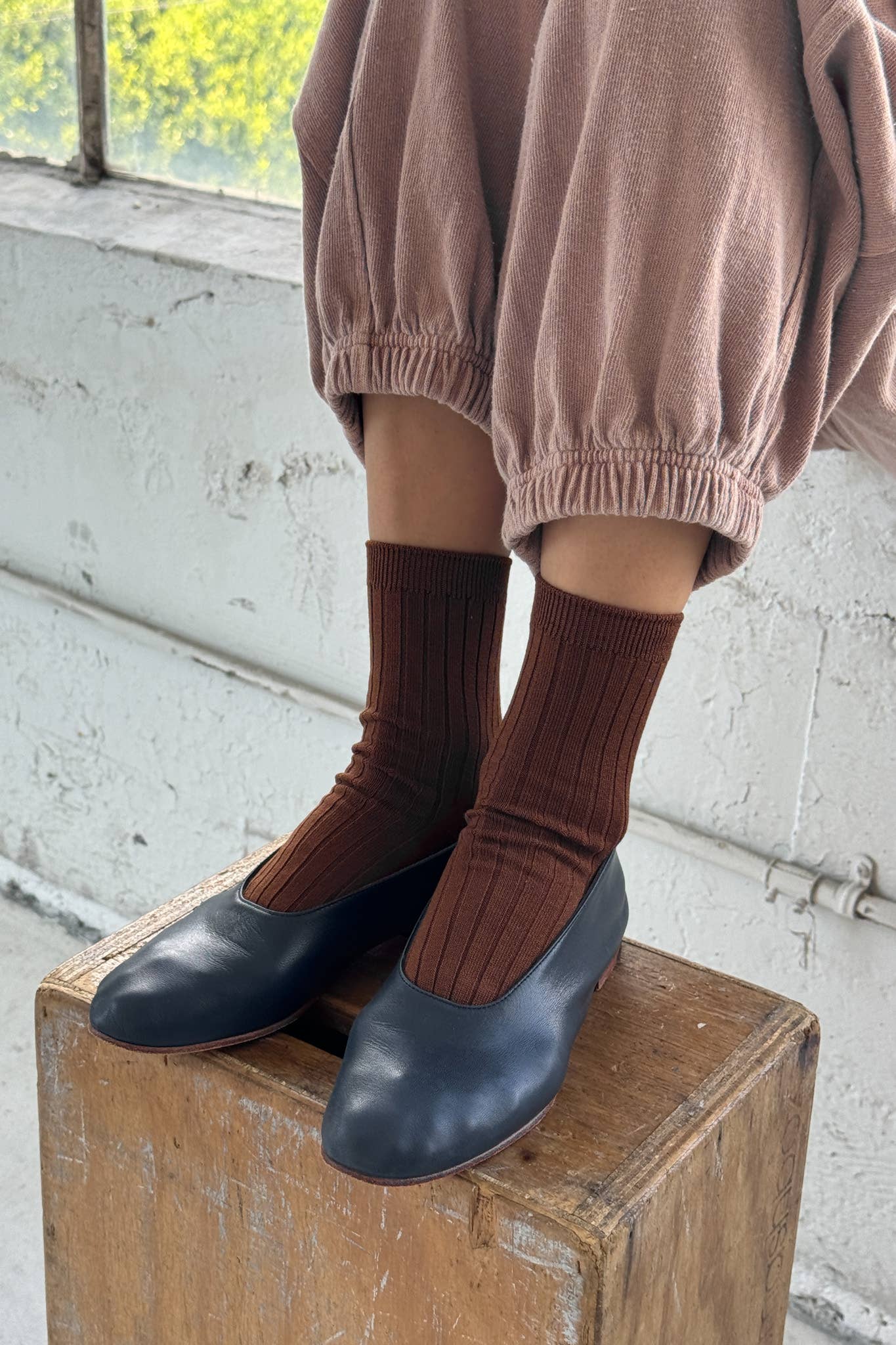 Her Socks - Mercerized Combed Cotton Rib - Dear John