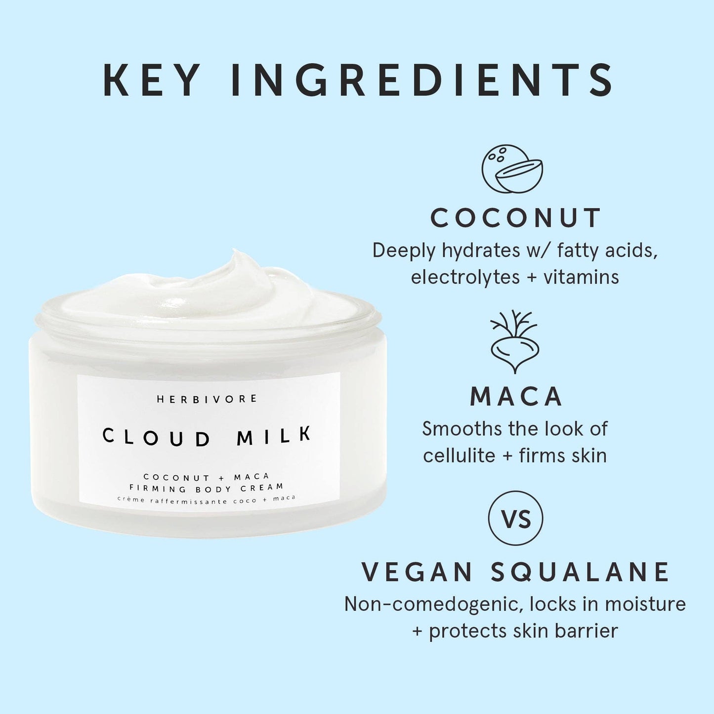 Herbivore Botanicals - CLOUD MILK Coconut + Maca Firming Body Cream - Dear John