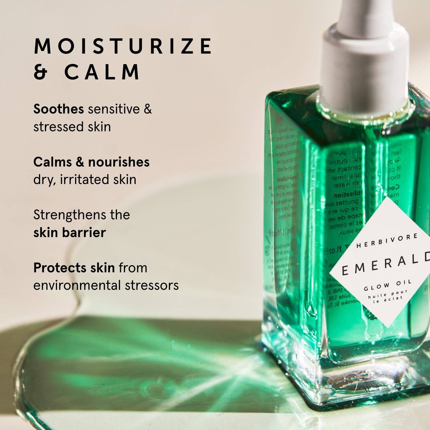 Herbivore Botanicals - EMERALD Calming Facial Oil - Dear John