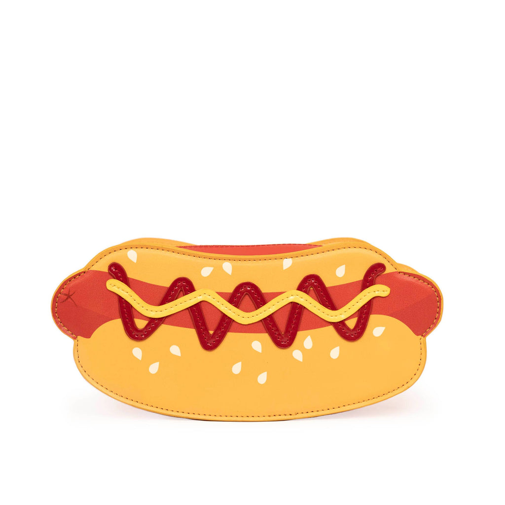Hot Dog Crossbody Bag | Vegan PU, Zipper, Adjustable Strap - Dear John