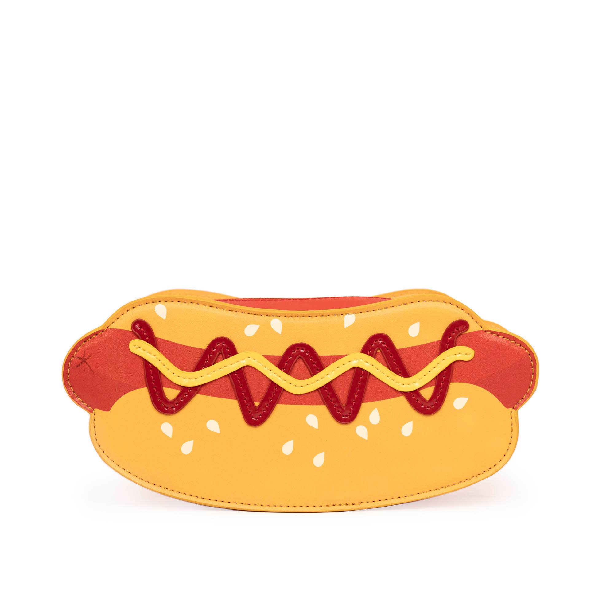 Hot Dog Crossbody Bag | Vegan PU, Zipper, Adjustable Strap - Dear John