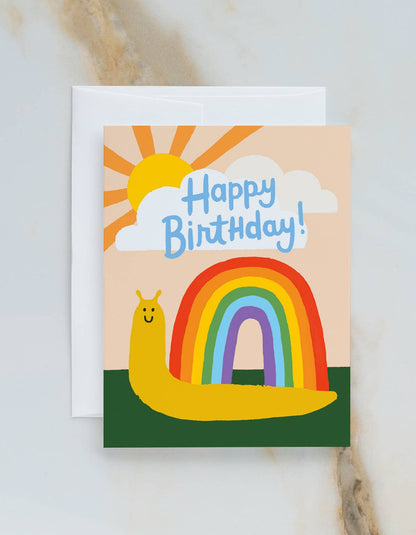Idlewild Co. - Birthday Greeting Card | Snail Rainbow - Dear John