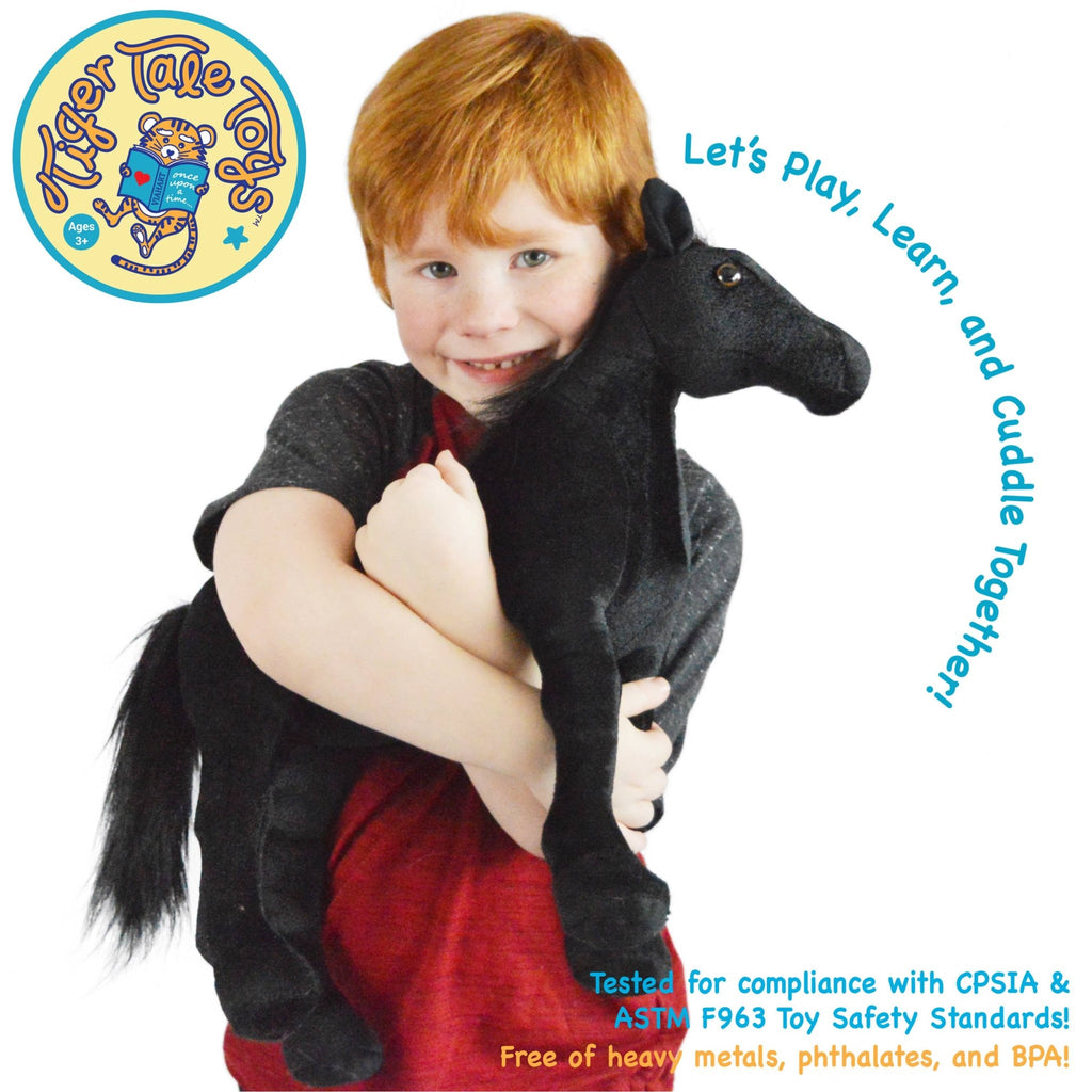 Ignacio The Black Stallion | 18 Inch Stuffed Animal Plush - Dear John