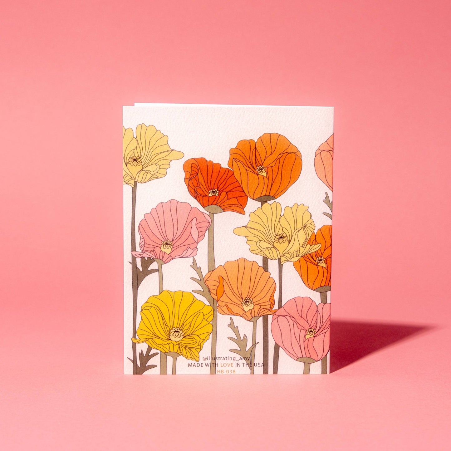 Illustrating Amy - Birthday Poppies Card - Dear John