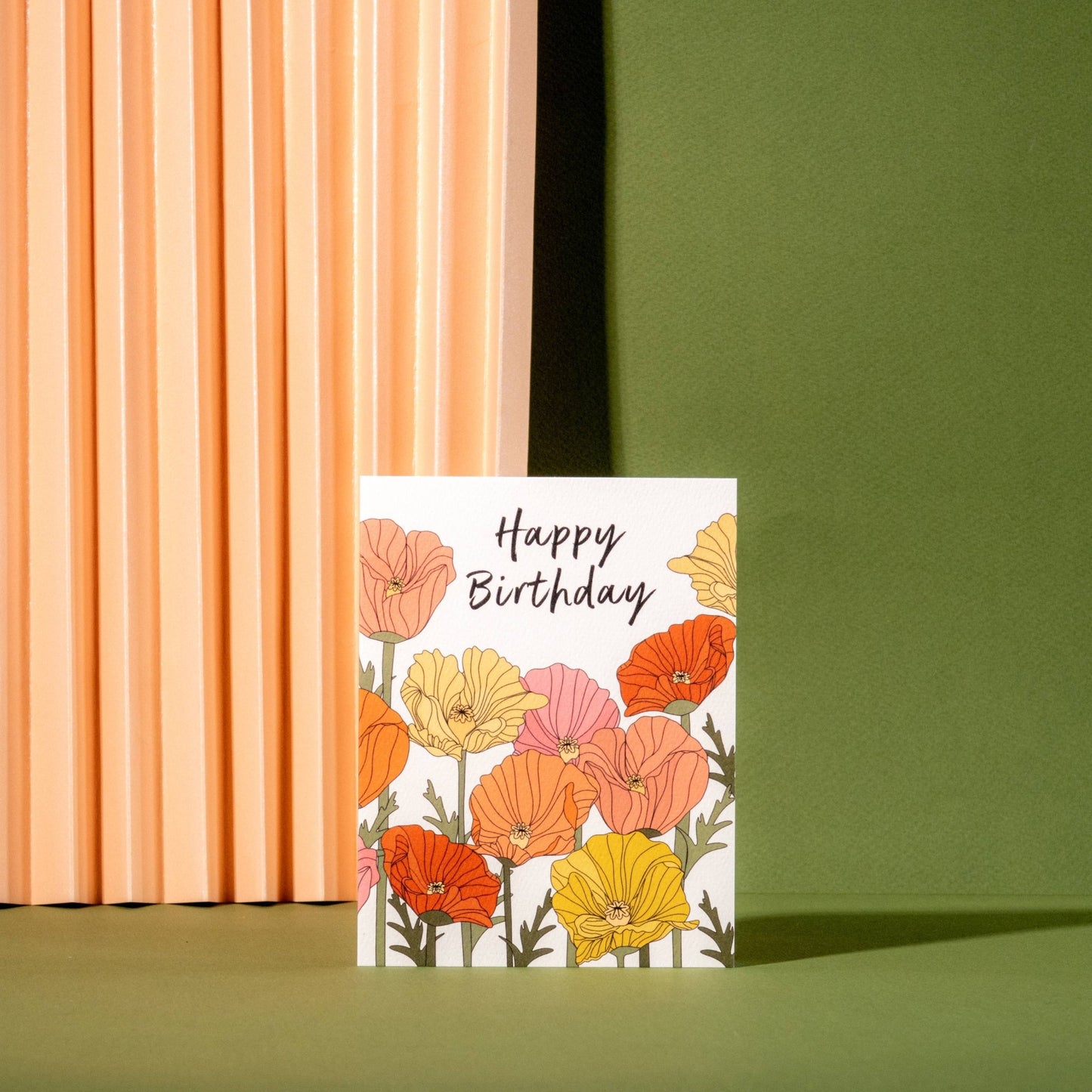 Illustrating Amy - Birthday Poppies Card - Dear John