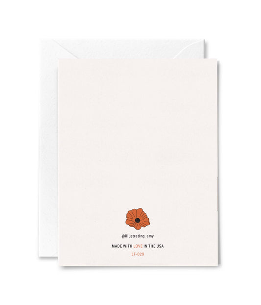 Illustrating Amy - Hand Holding Flower Bouquet Card - Dear John