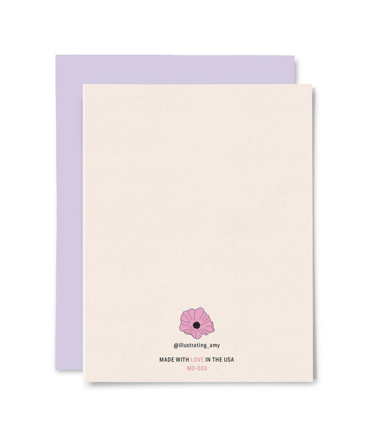 Illustrating Amy - Love My Momma Card - Dear John