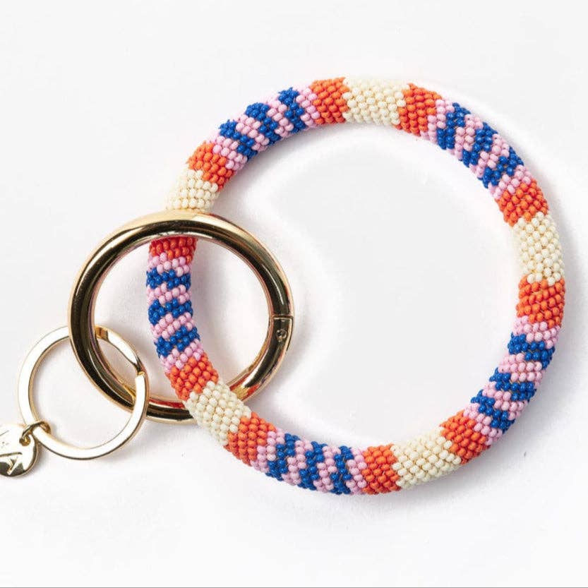 INK + ALLOY - Chloe Varigated Stripe Key Ring Coastal - Dear John
