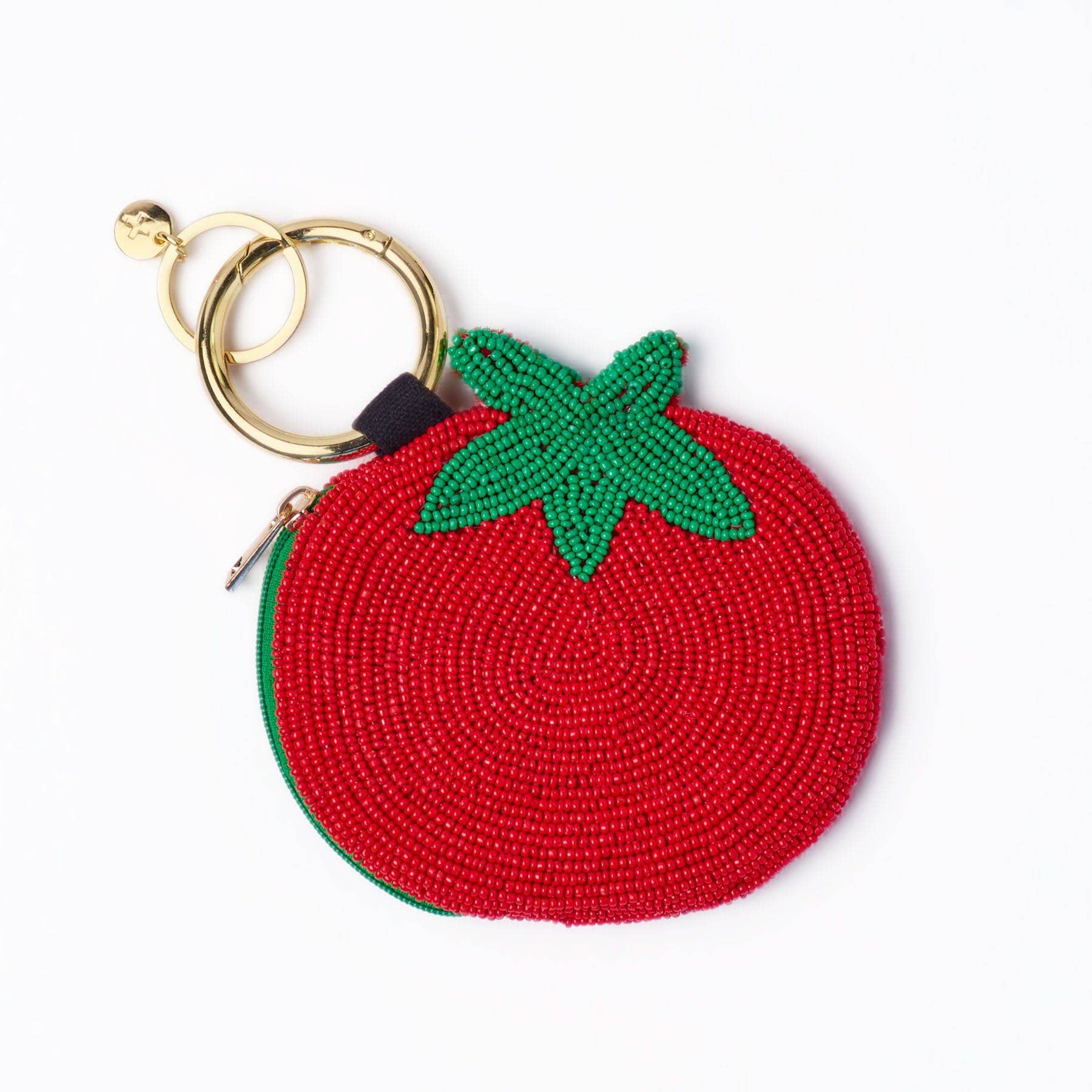 INK + ALLOY - Mary Tomato Beaded Coin Purse Red + Green Wholesale - Dear John