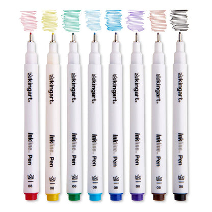 Inkline™ Fine Line Pens 8 Colors Size 8 - Dear John