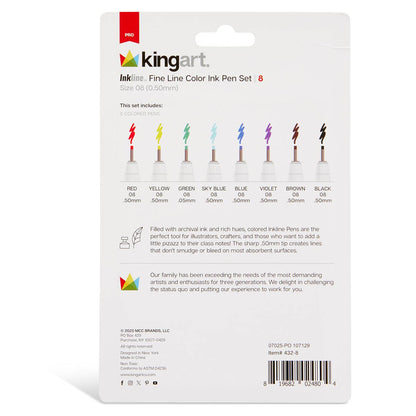 Inkline™ Fine Line Pens 8 Colors Size 8 - Dear John