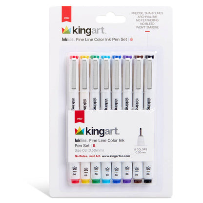 Inkline™ Fine Line Pens 8 Colors Size 8 - Dear John