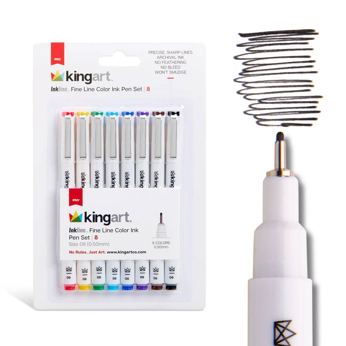 Inkline™ Fine Line Pens 8 Colors Size 8 - Dear John