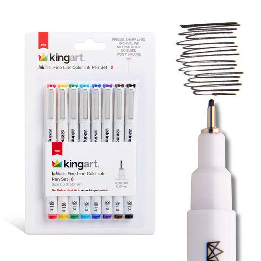 Inkline™ Fine Line Pens 8 Colors Size 8 - Dear John