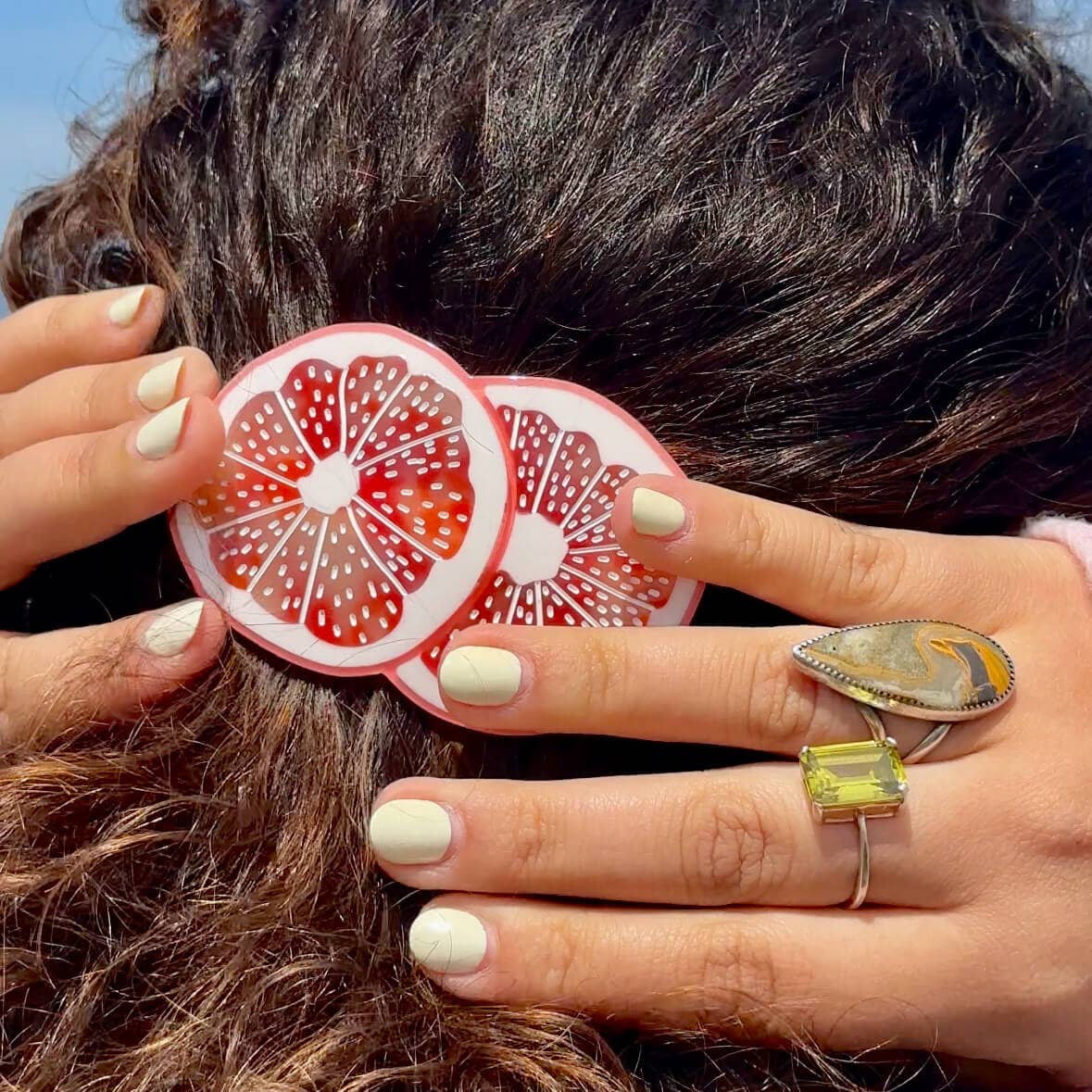 Jenny Lemons - Grapefruit French Barrette - Dear John