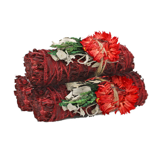 'Jolly Holiday' Dragon's Blood Sage Smudge Stick (4 in.) - Dear John