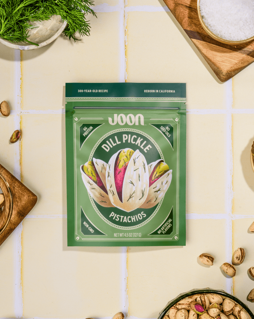 Joon Dill Pickle Pistachios - 4.5oz Resealable Bag - Dear John