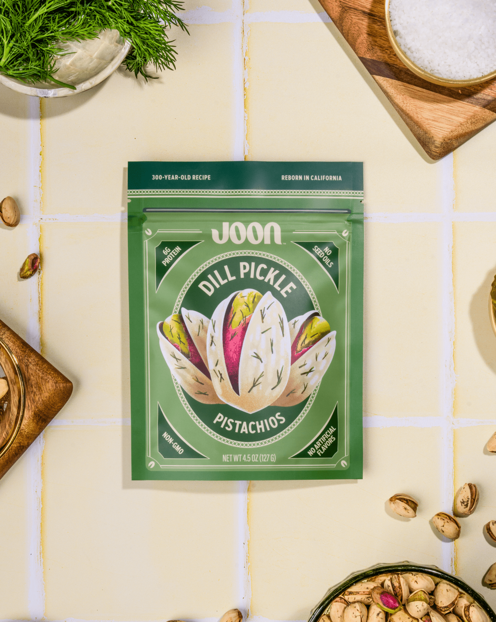 Joon Dill Pickle Pistachios - 4.5oz Resealable Bag - Dear John