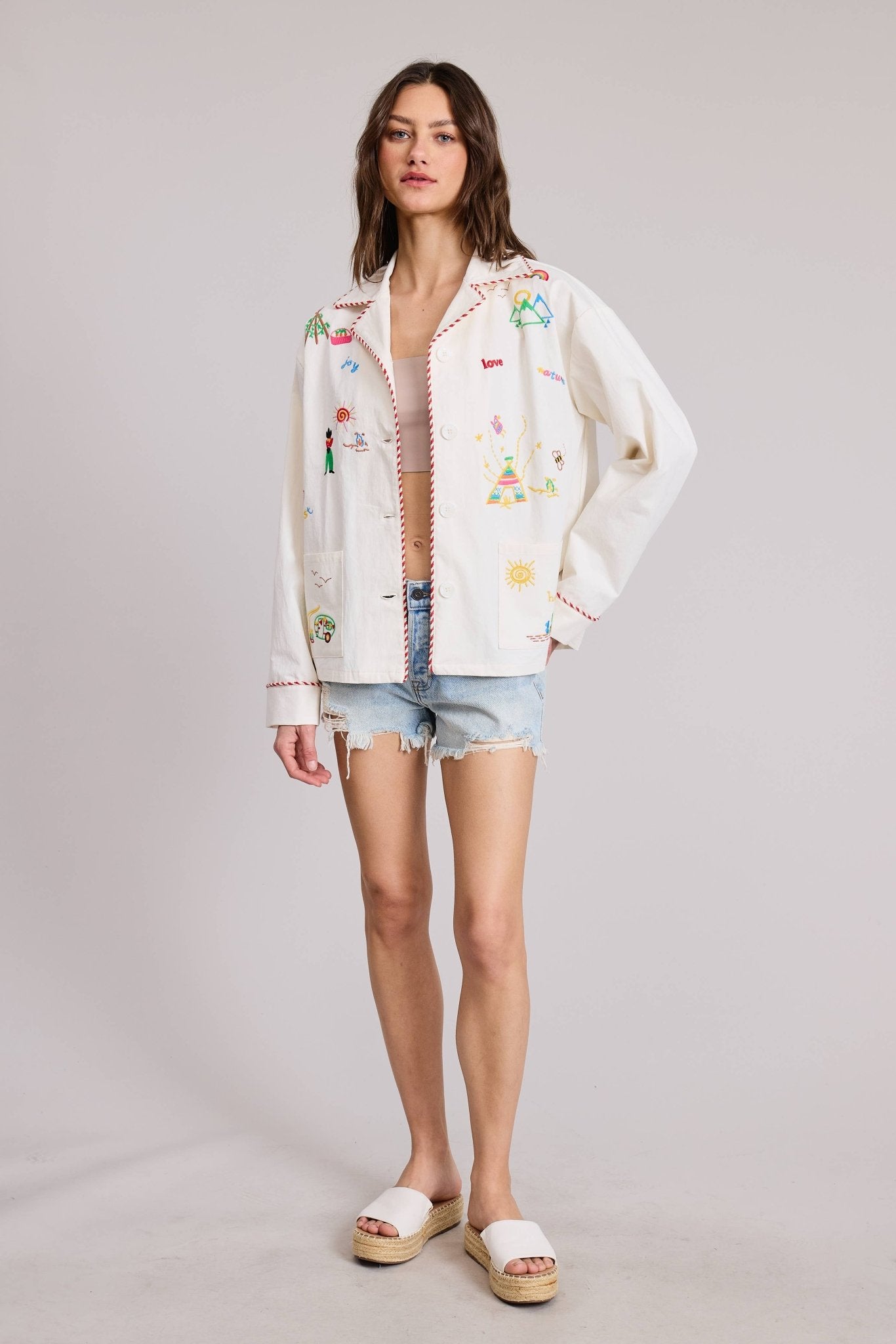 Joshua Embroidered Lightweight Jacket - Dear John