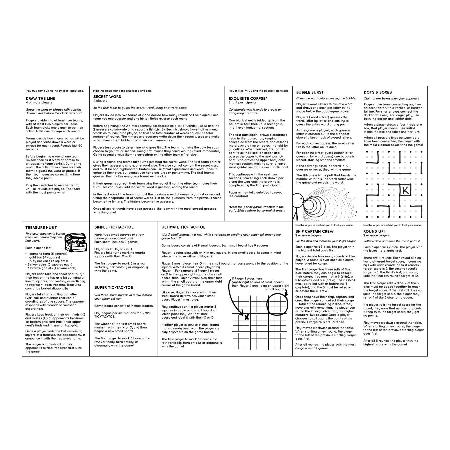 JOTBLOCK Stacked Pads Games Set - Dear John