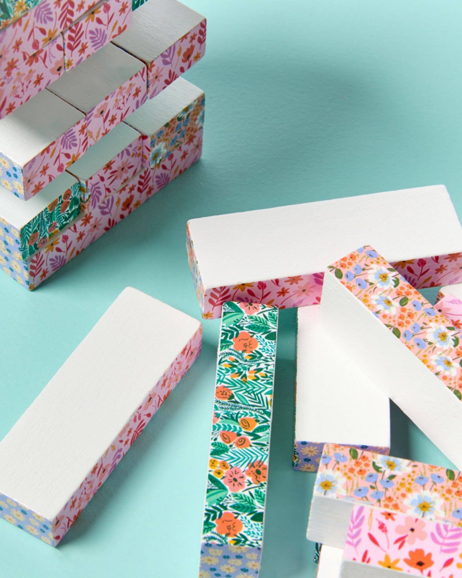 Journey of Something USA - Floral Tumbling Tower Game - Dear John