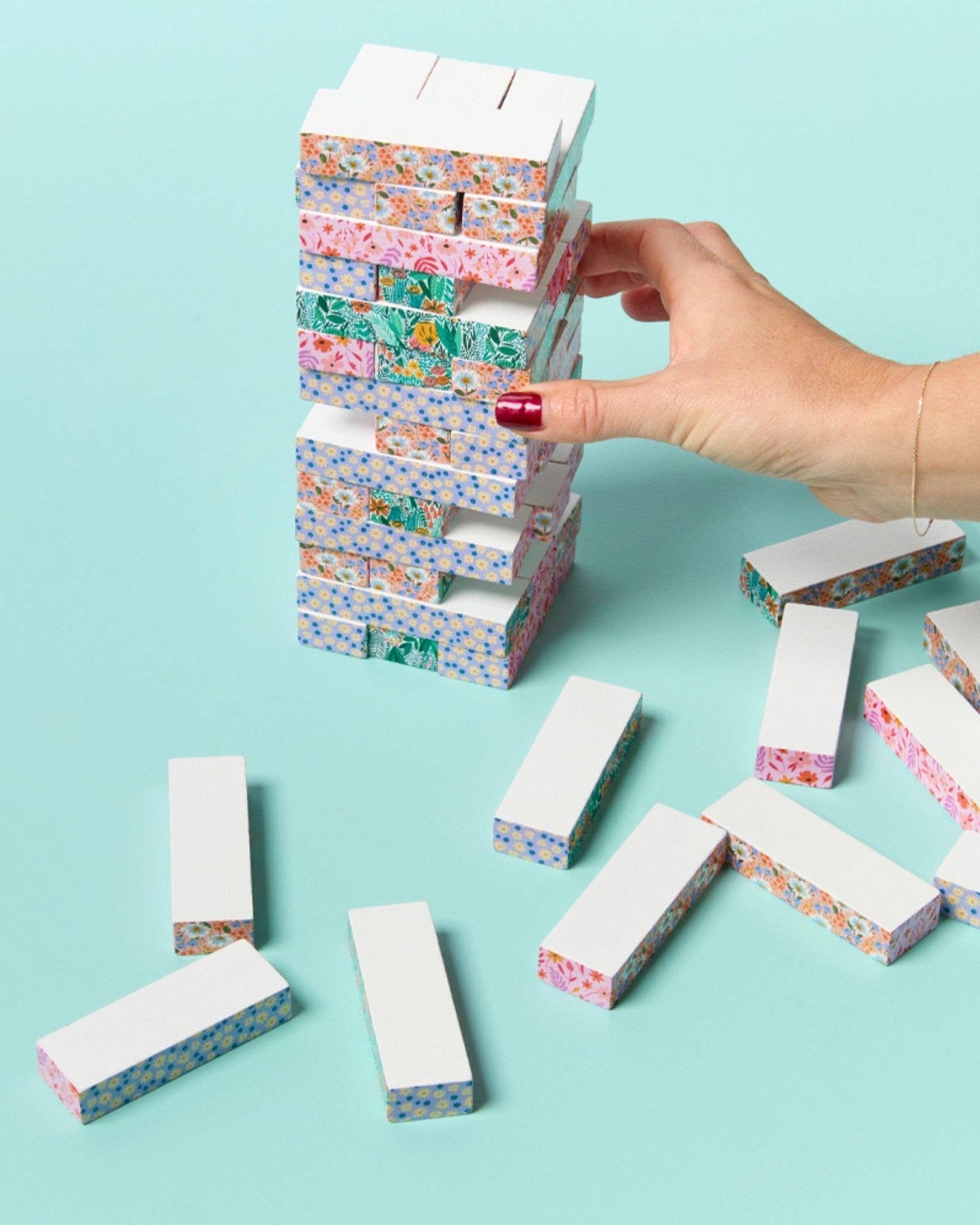 Journey of Something USA - Floral Tumbling Tower Game - Dear John