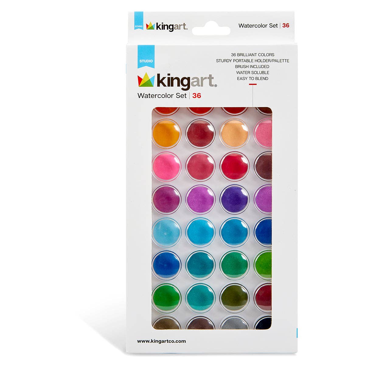 KINGART - Watercolor Pan Set, 36 Colors - Dear John