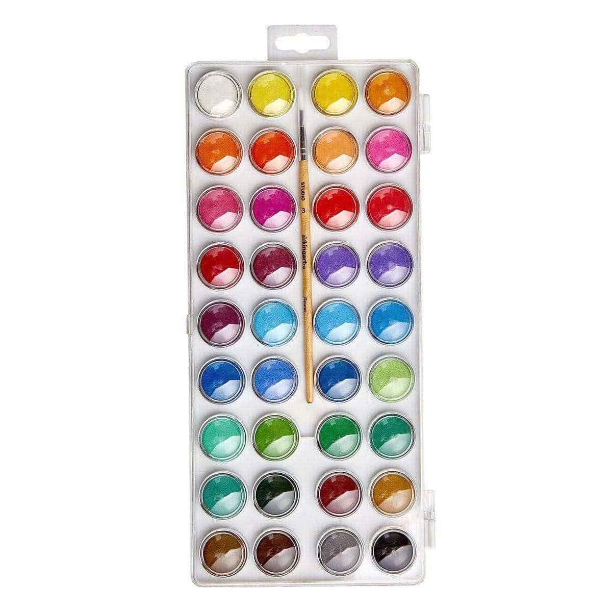 KINGART - Watercolor Pan Set, 36 Colors - Dear John