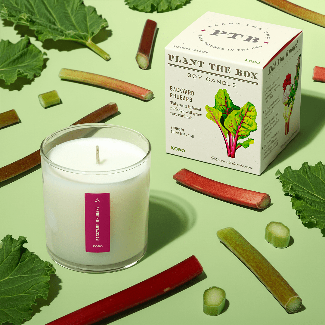 KOBO - Backyard Rhubarb - Plant the Box Candle - 9oz. - Dear John