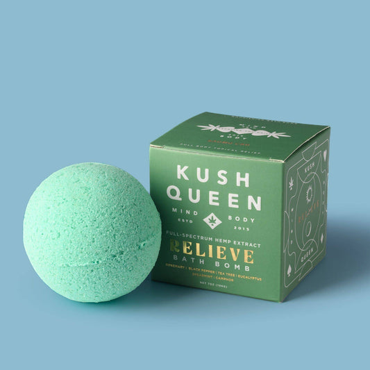 Kush Queen CBD - Relieve 250mg Bath Bomb - Dear John