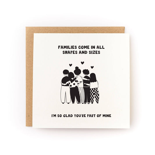 Kwohtations - Families Come in all Shapes Letterpress Card - Dear John