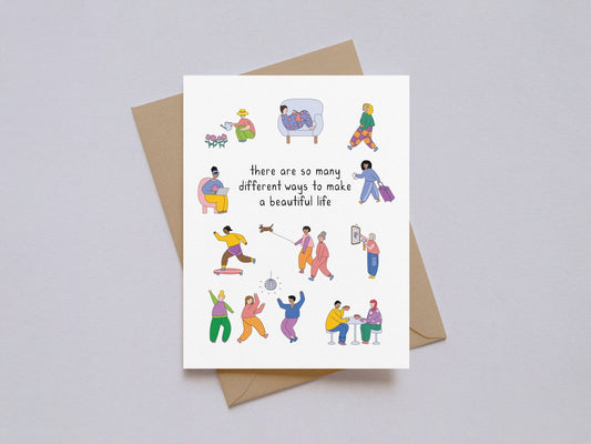 Kwohtations - Many Ways to Make a Beautiful Life Encouragement Card - Dear John