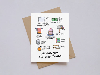 Kwohtations - Wishing You All Good Things Birthday Card - Dear John