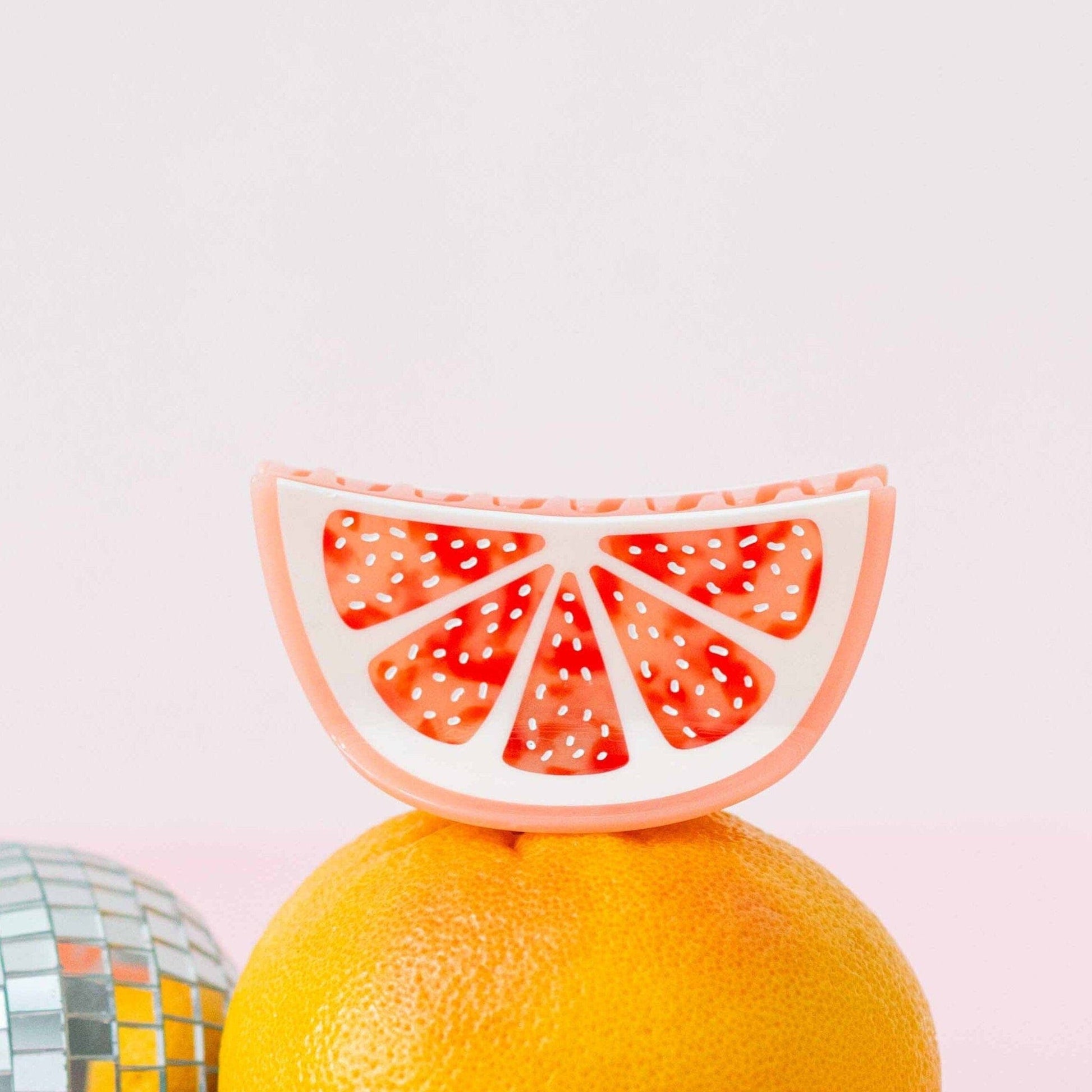 Large Grapefruit Slice Hair Claw Clip - Dear John