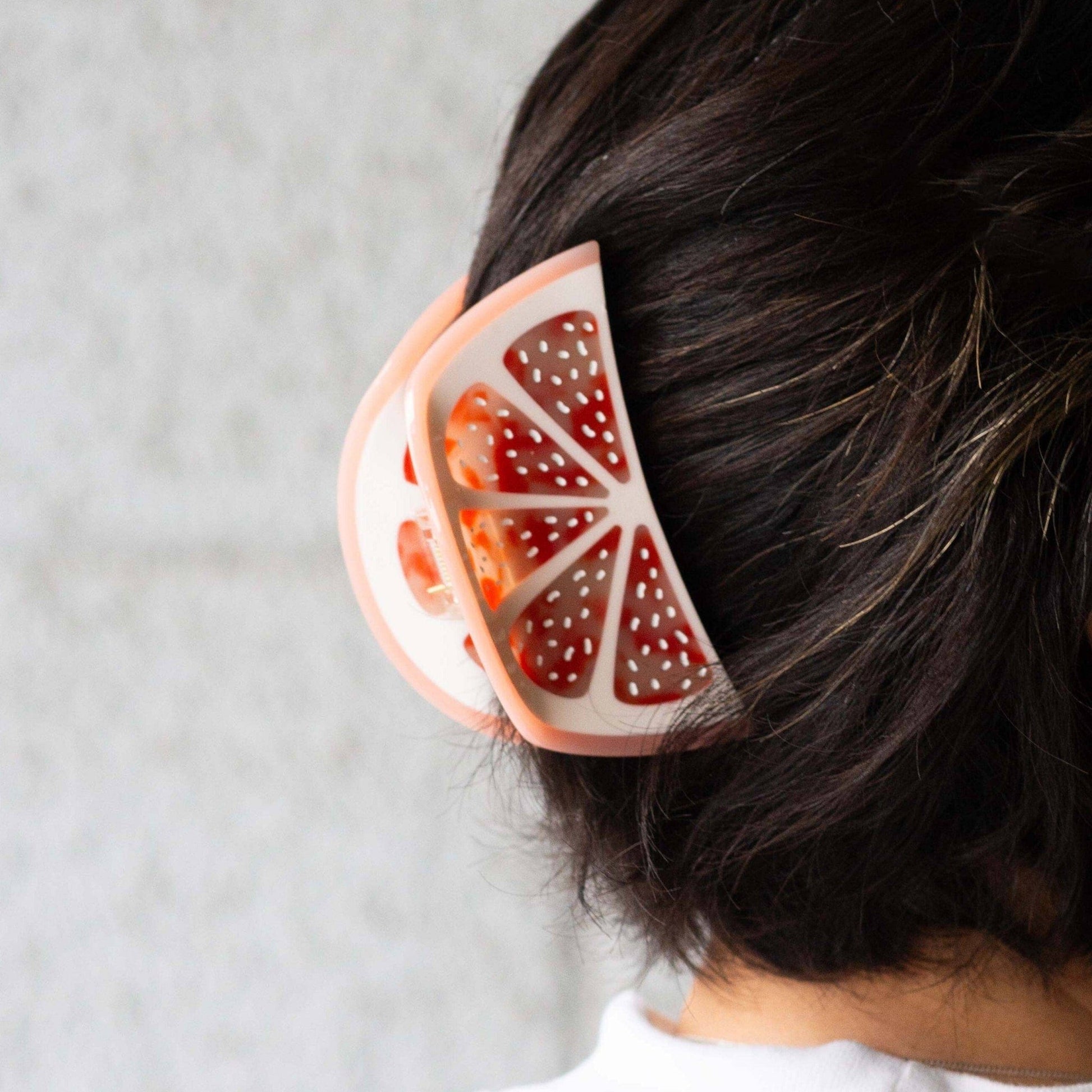 Large Grapefruit Slice Hair Claw Clip - Dear John