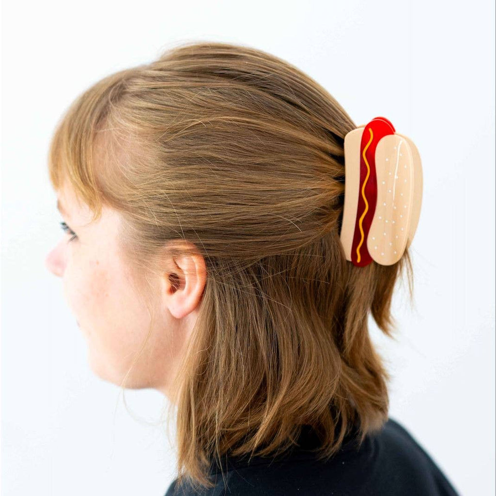Large Hot Dog Hair Claw Clip - Dear John