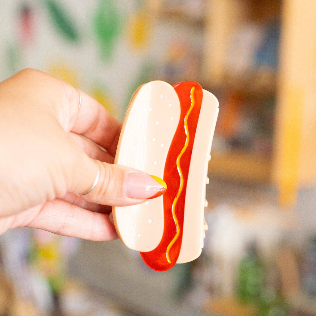 Large Hot Dog Hair Claw Clip - Dear John