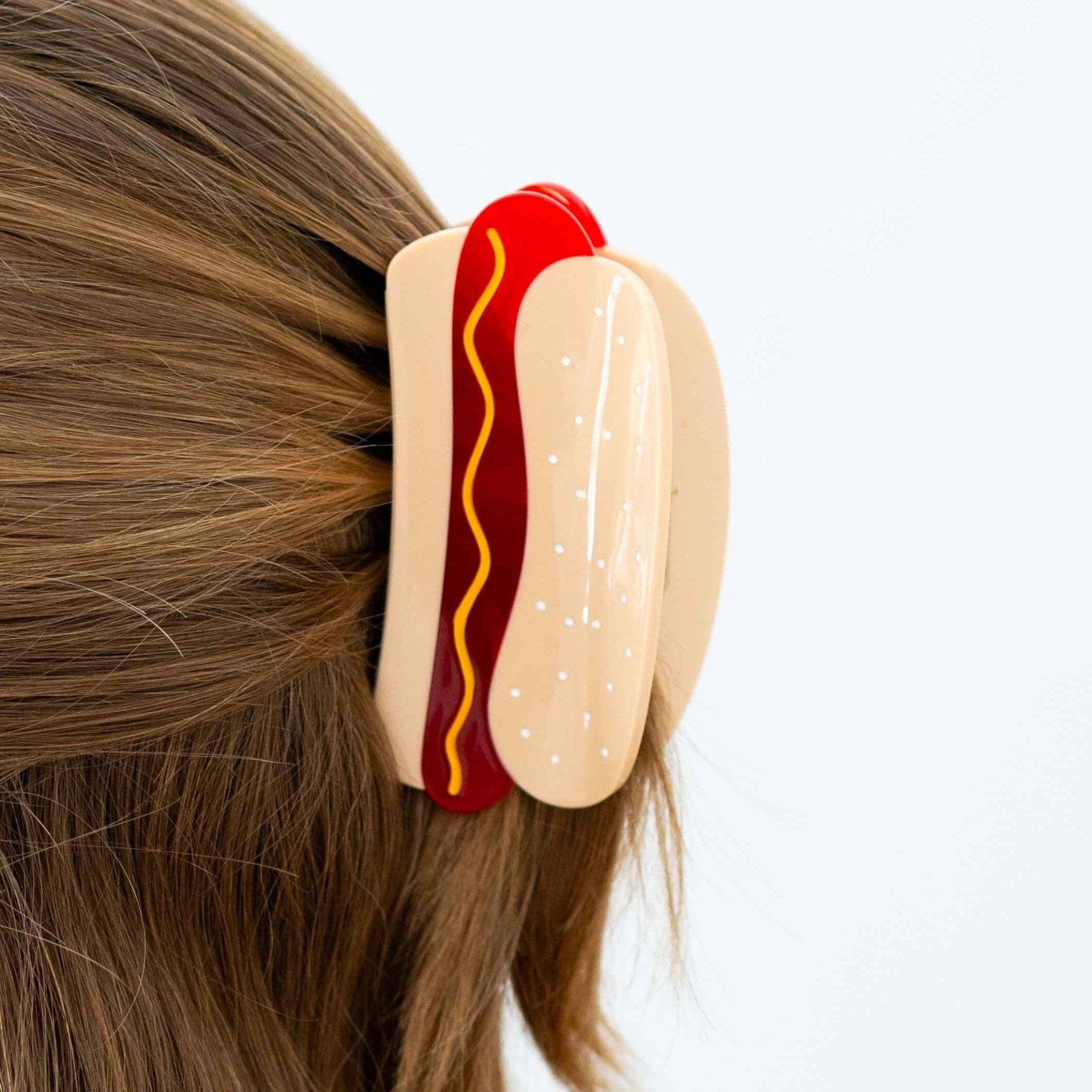 Large Hot Dog Hair Claw Clip - Dear John