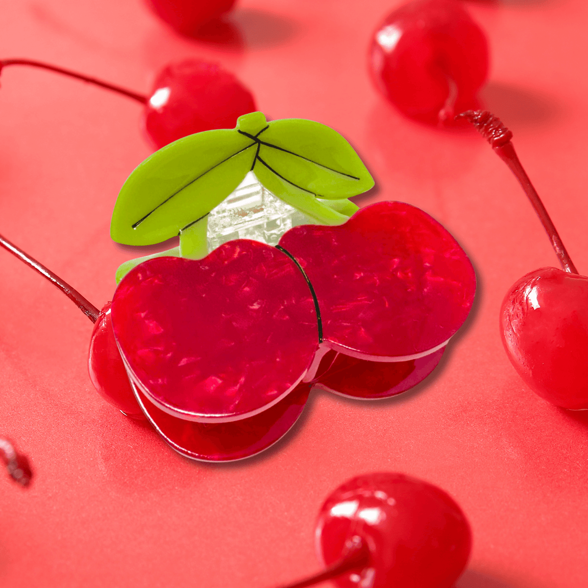 Large Maraschino Cherries Hair Claw Clip - Dear John