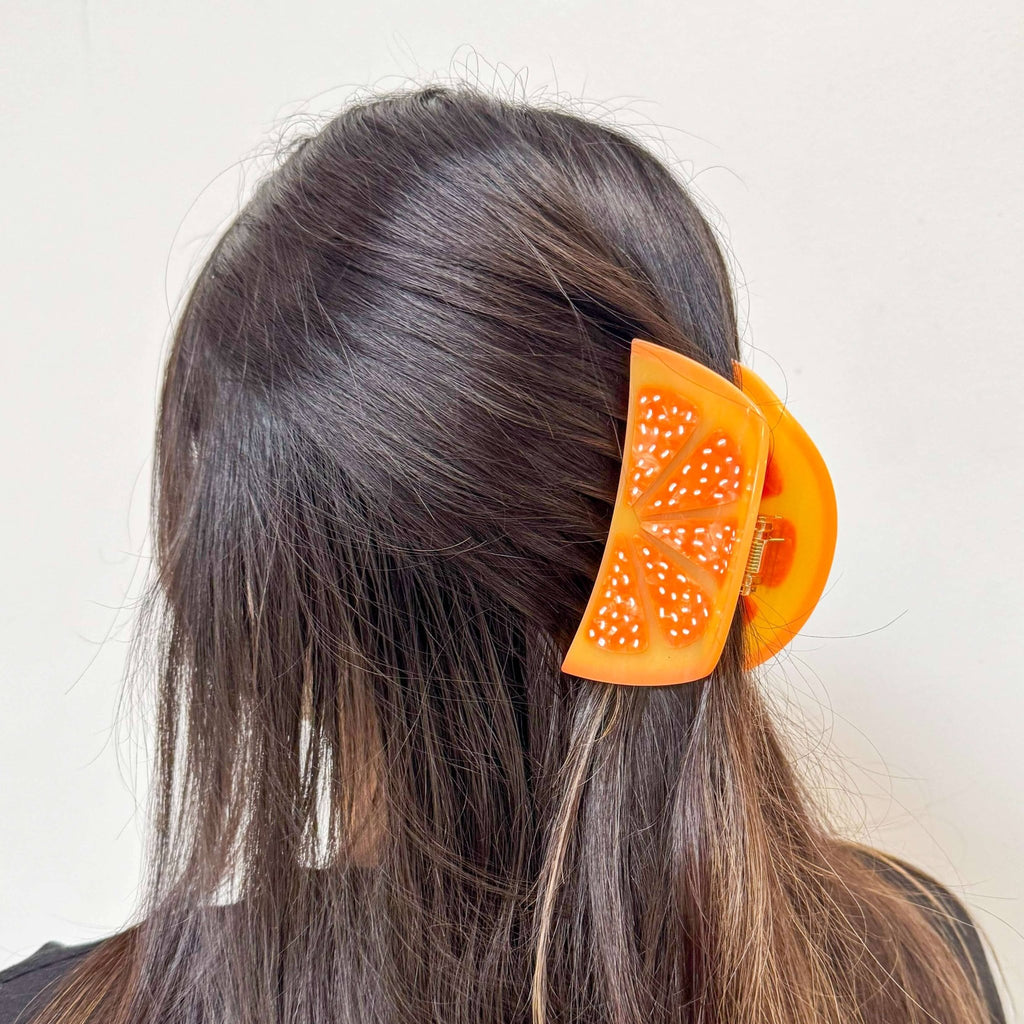 Large Orange Slice Hair Claw Clip - Dear John