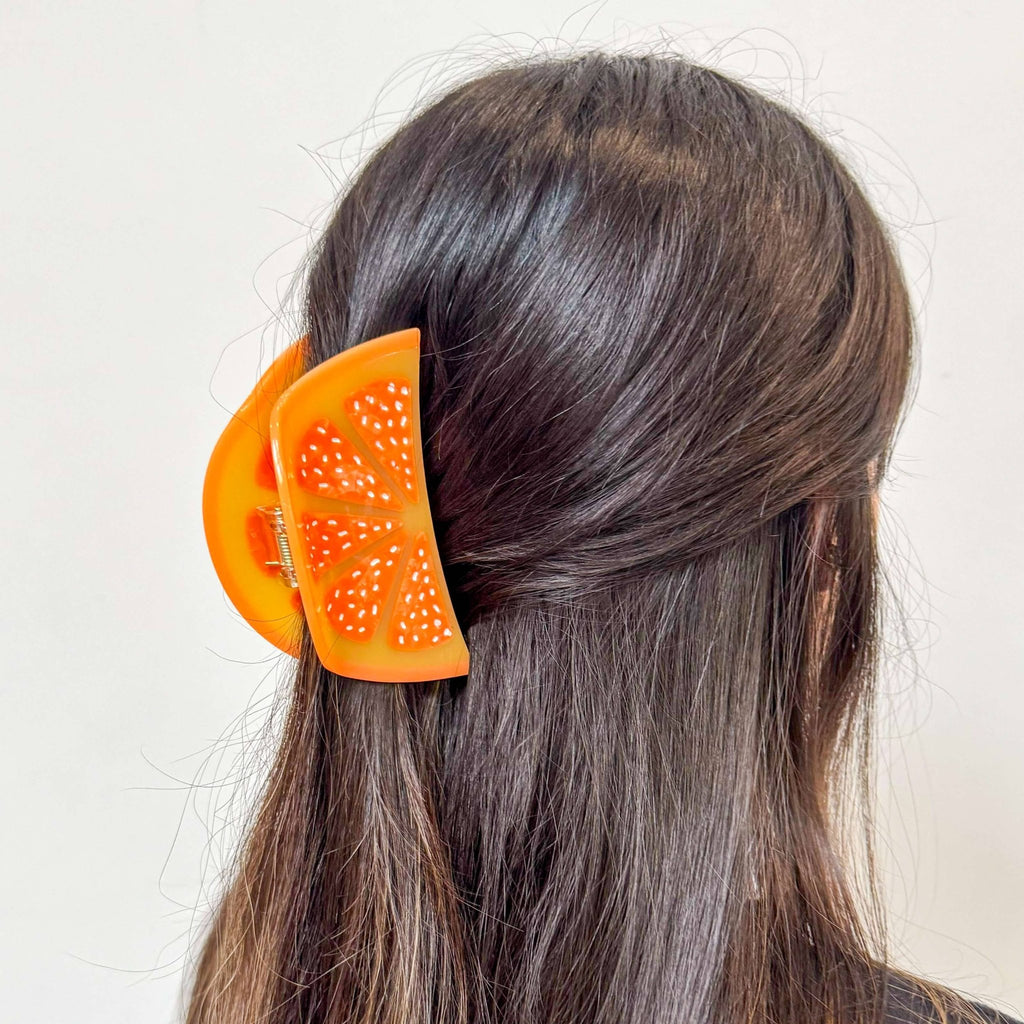 Large Orange Slice Hair Claw Clip - Dear John