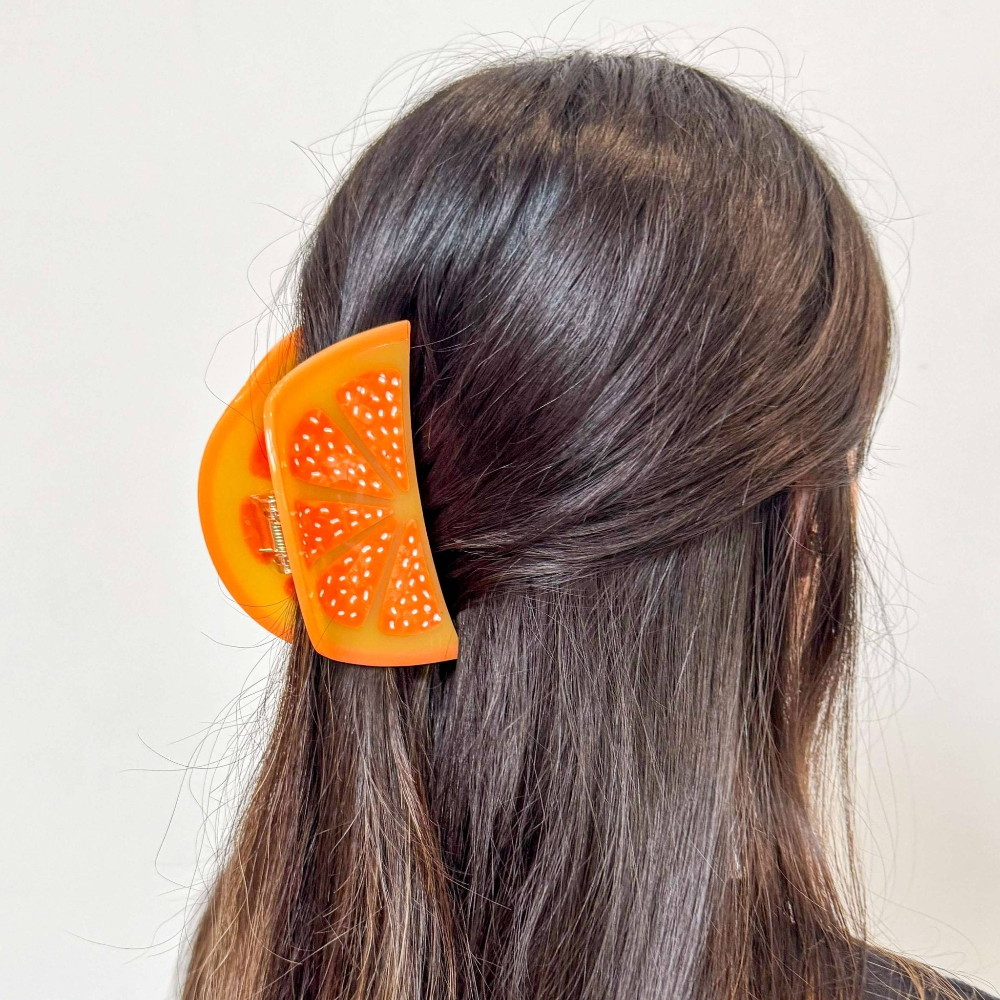 Large Orange Slice Hair Claw Clip - Dear John