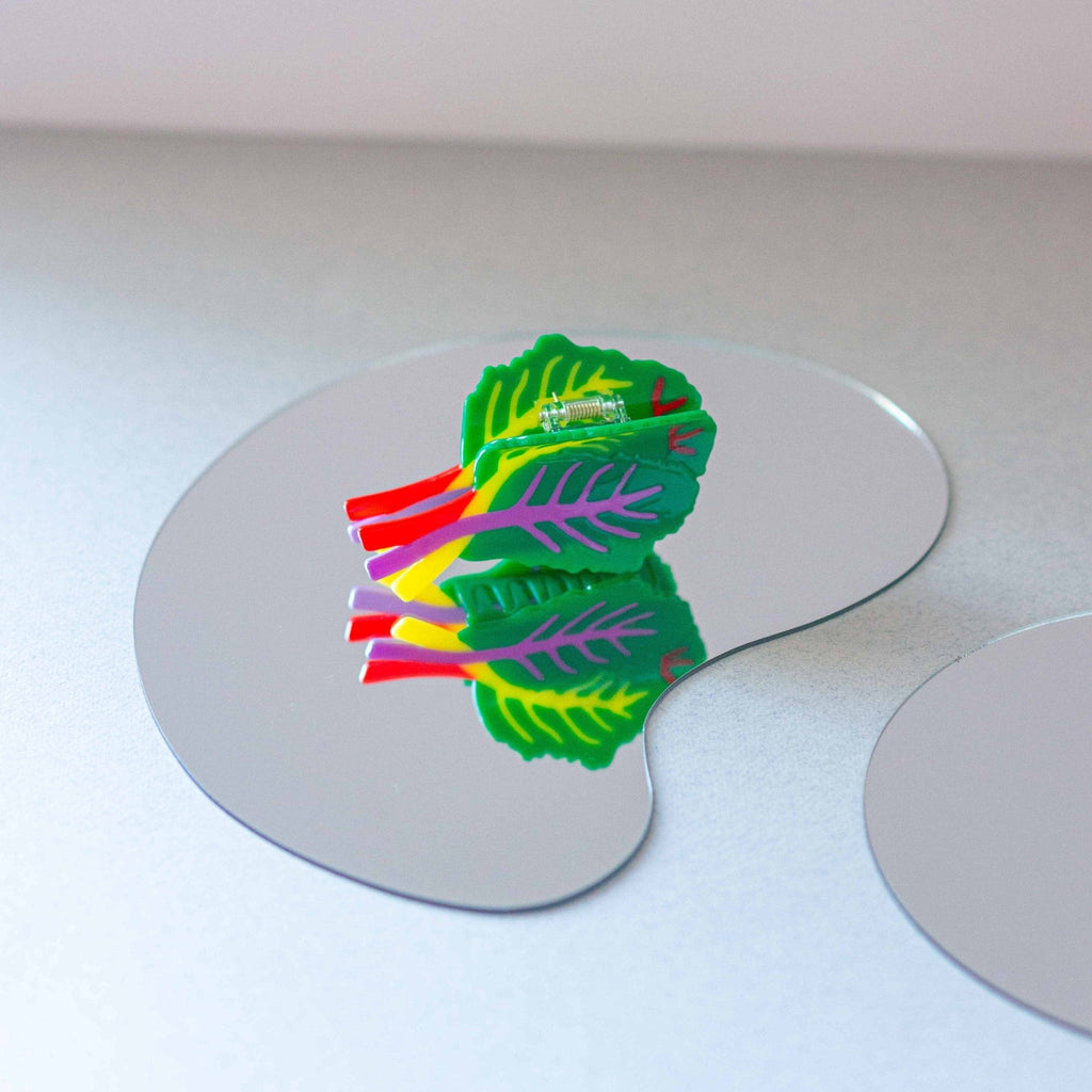 Large Rainbow Chard Hair Claw Clip - Dear John