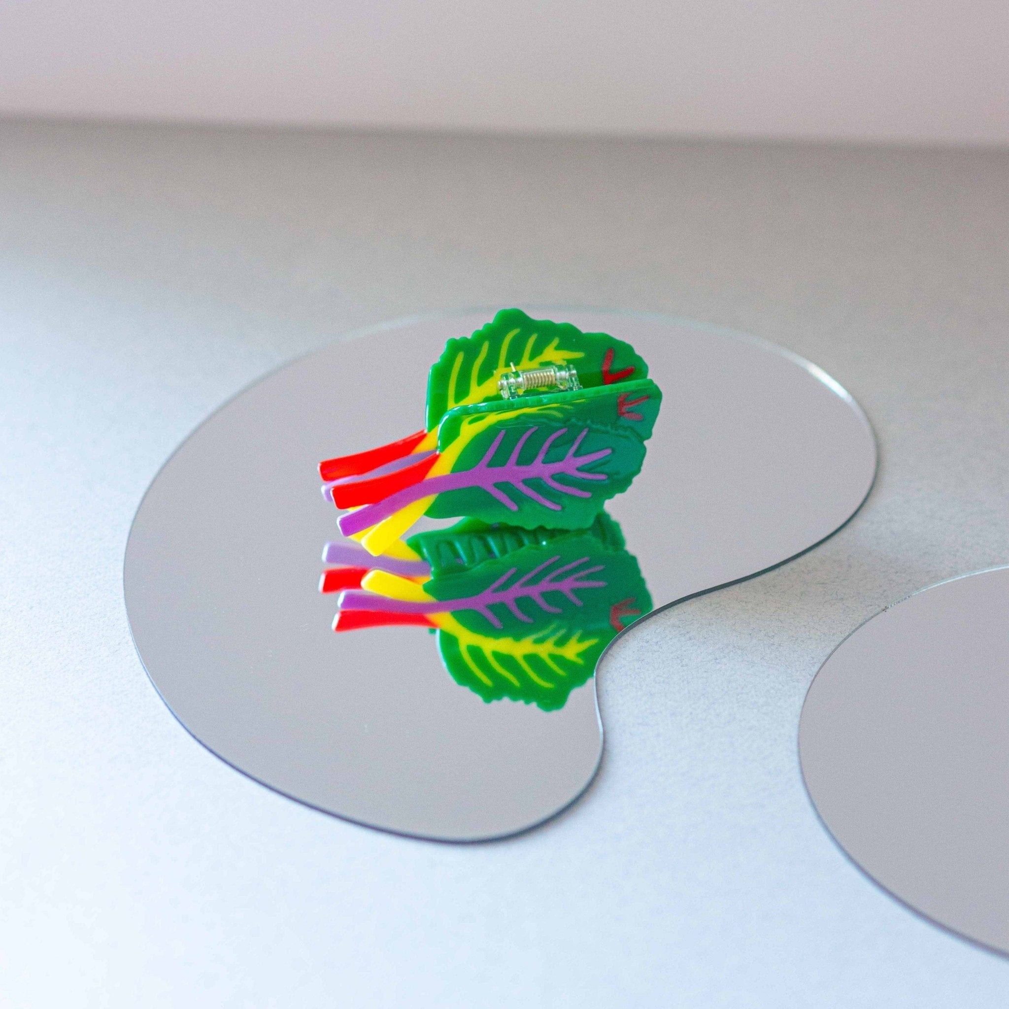 Large Rainbow Chard Hair Claw Clip - Dear John