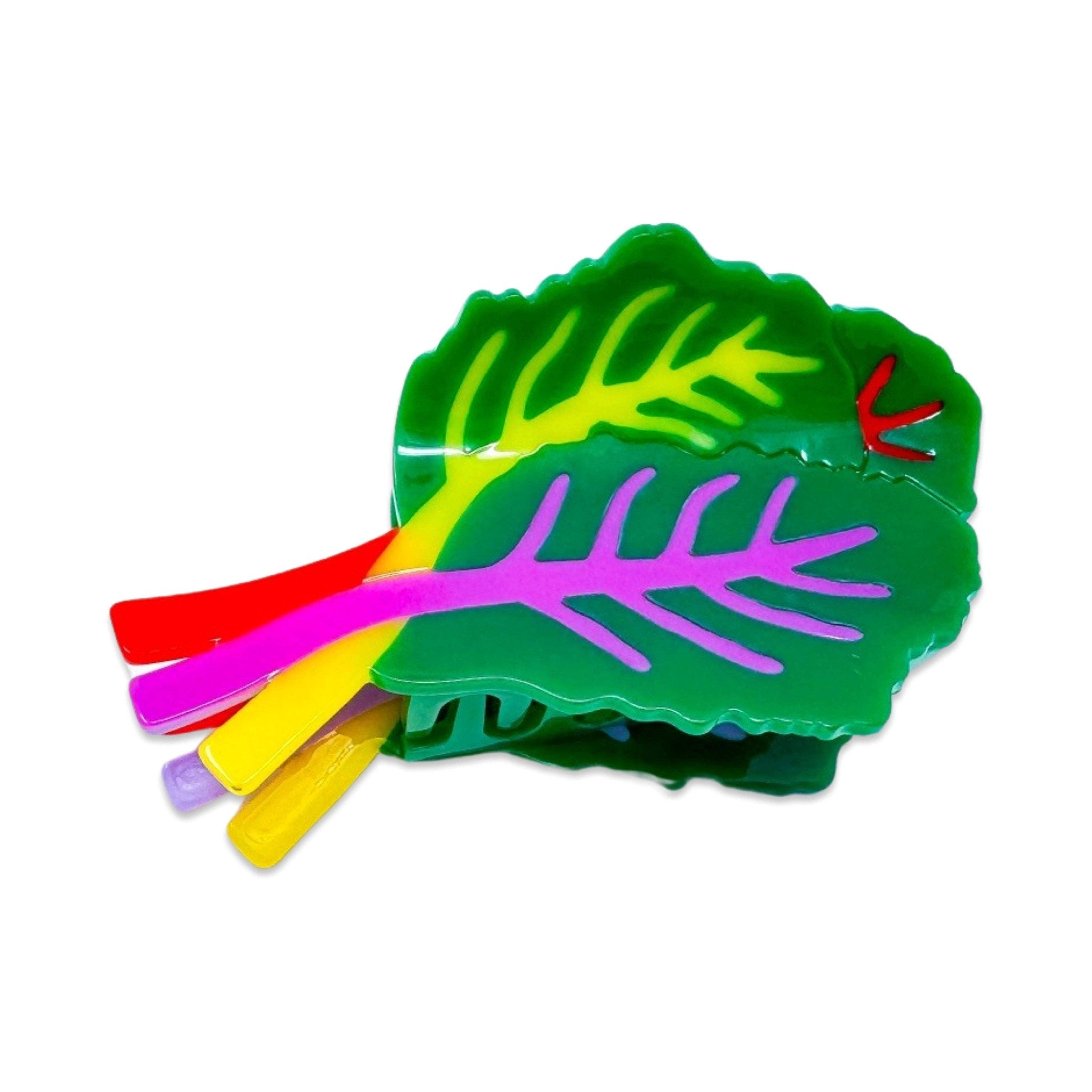 Large Rainbow Chard Hair Claw Clip - Dear John
