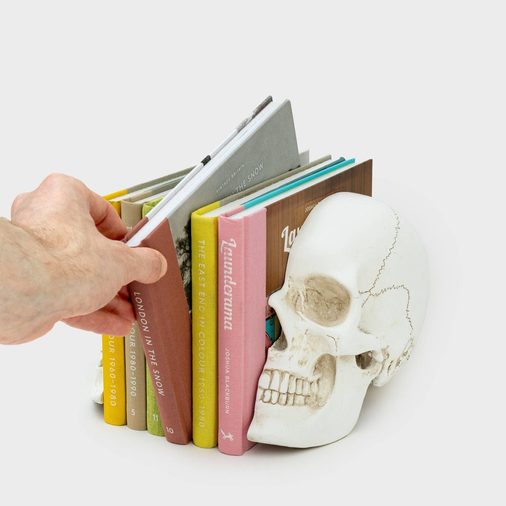 Life - Size Skull Bookends — Realistic Polyresin (Set of 2) - Dear John