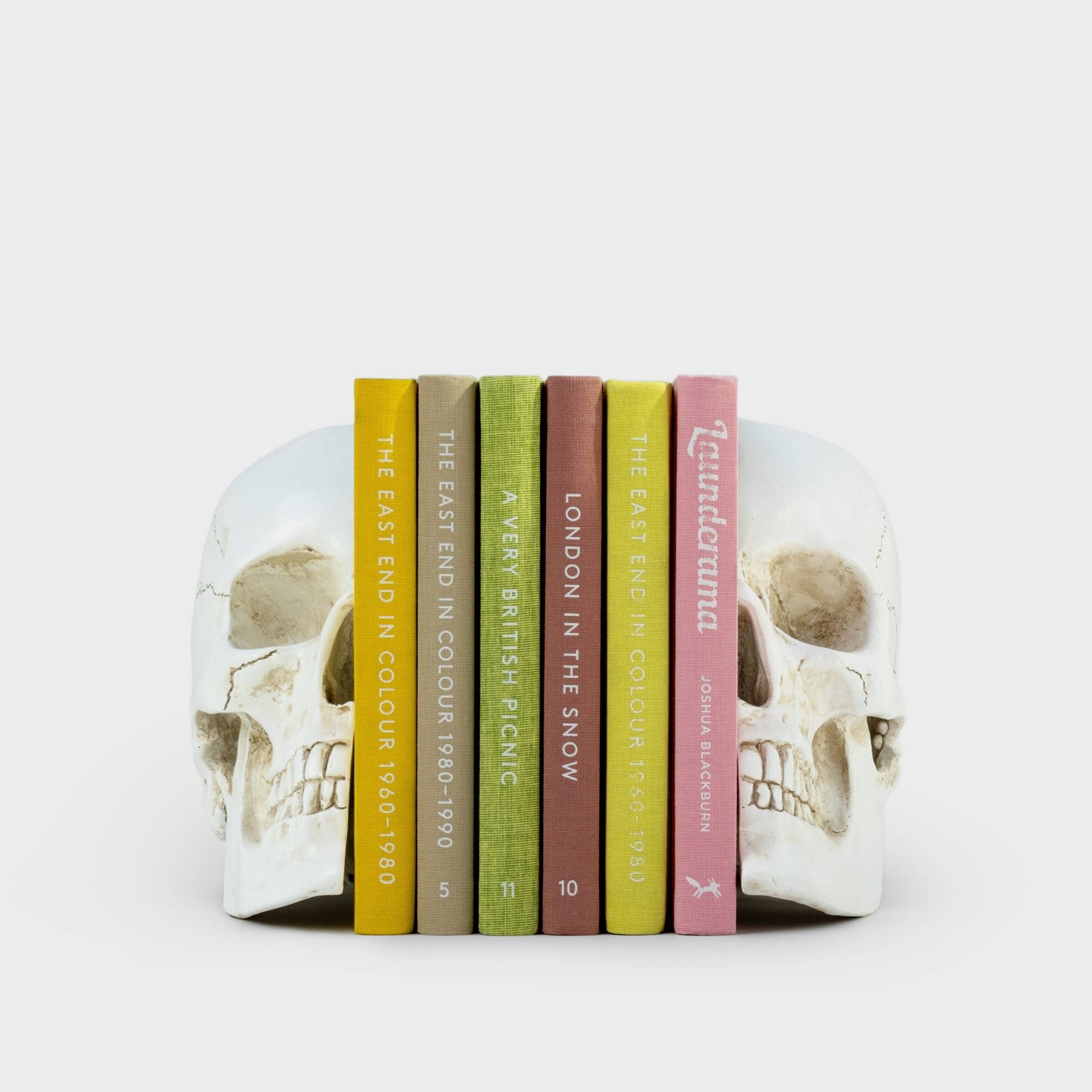 Life - Size Skull Bookends — Realistic Polyresin (Set of 2) - Dear John