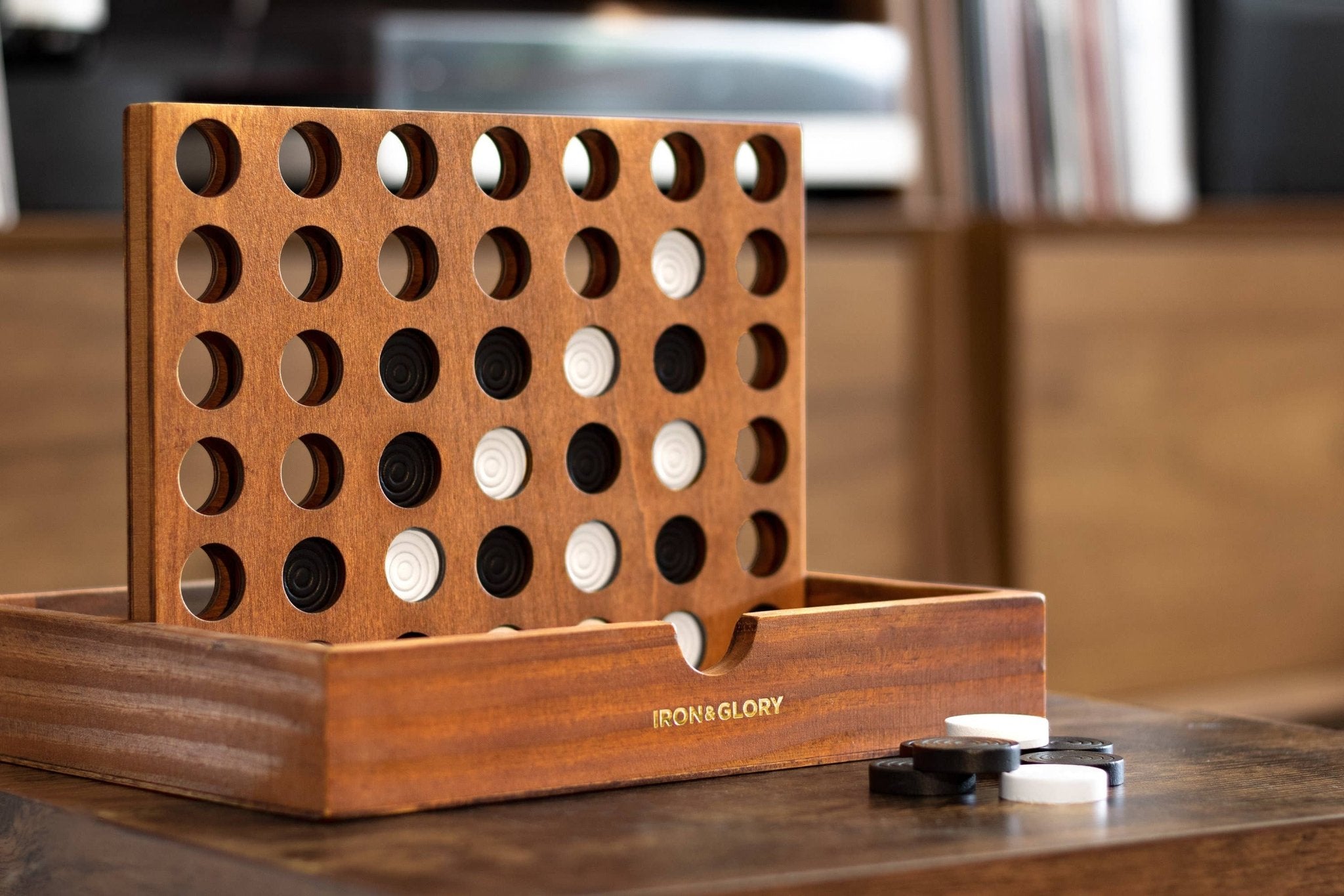 Line Up - Deluxe Connect Four Wooden Game - Dear John